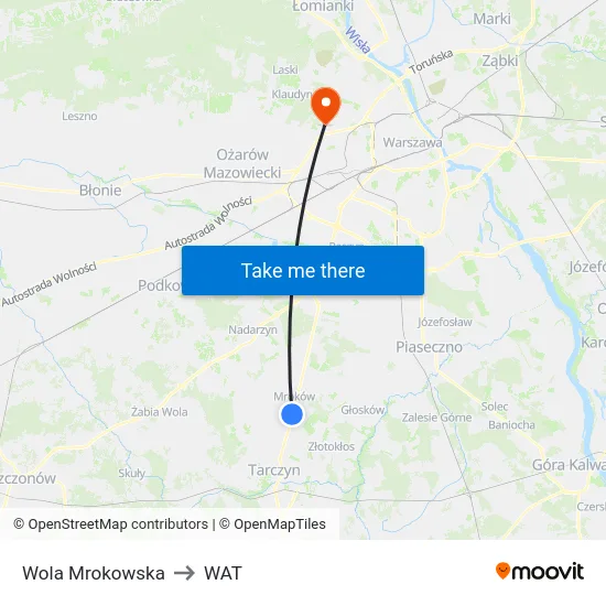 Wola Mrokowska to WAT map