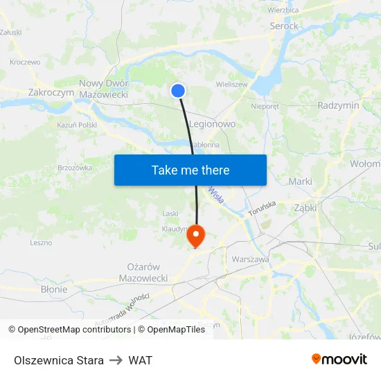 Olszewnica Stara to WAT map
