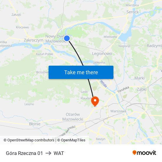 Góra Rzeczna 01 to WAT map