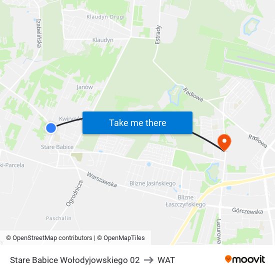 Stare Babice Wołodyjowskiego to WAT map