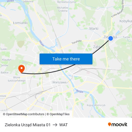 Zielonka Urząd Miasta 01 to WAT map