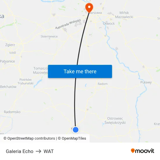 Galeria Echo to WAT map