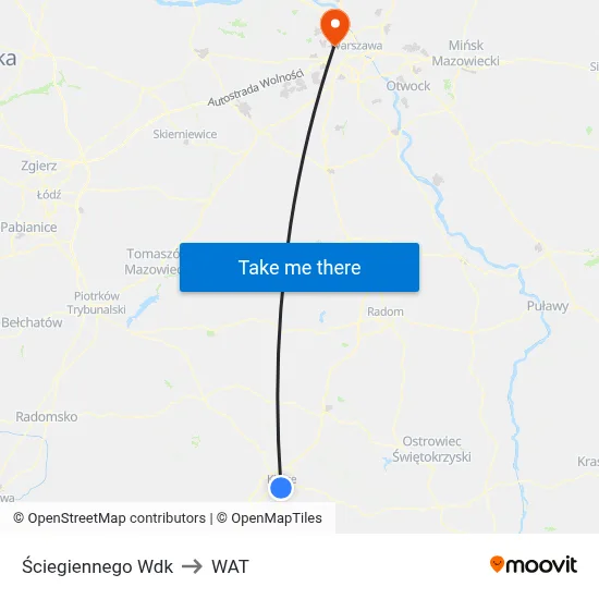 Ściegiennego Wdk to WAT map