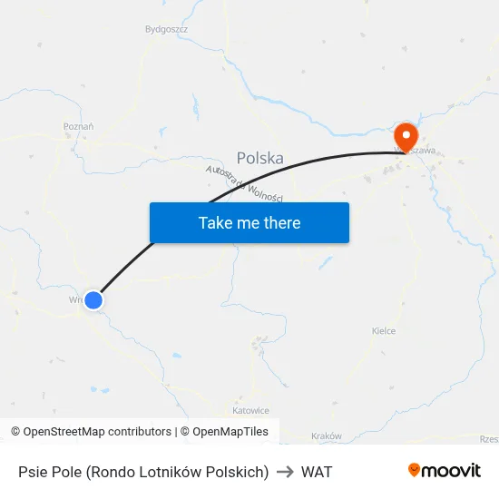 Psie Pole (Rondo Lotników Polskich) to WAT map