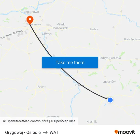 Grygowej - Osiedle to WAT map