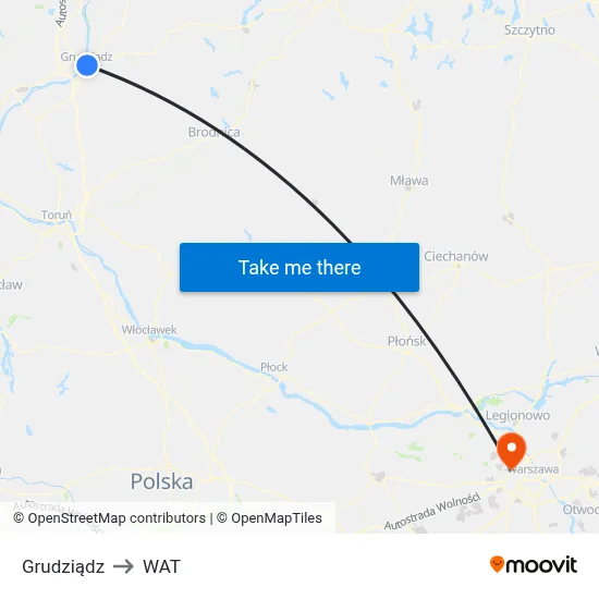 Grudziądz to WAT map
