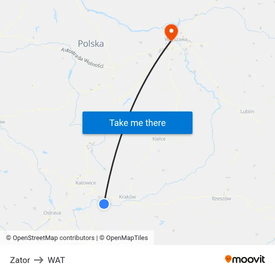Zator to WAT map
