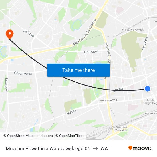 Muzeum Powstania Warszawskiego 01 to WAT map