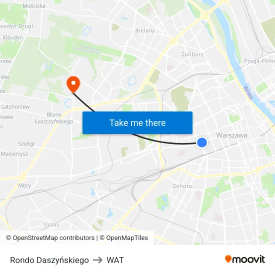 Rondo Daszyńskiego to WAT map