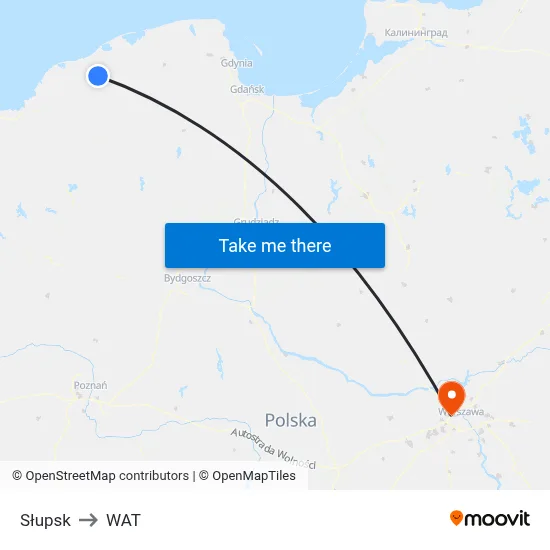 Słupsk to WAT map