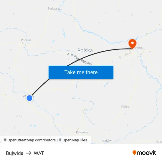 Bujwida to WAT map