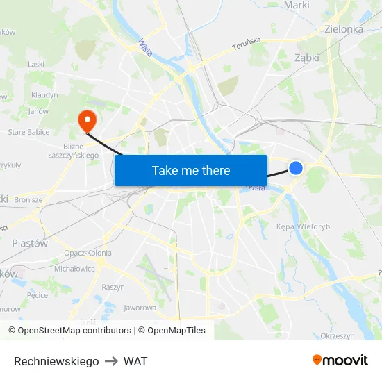 Rechniewskiego to WAT map