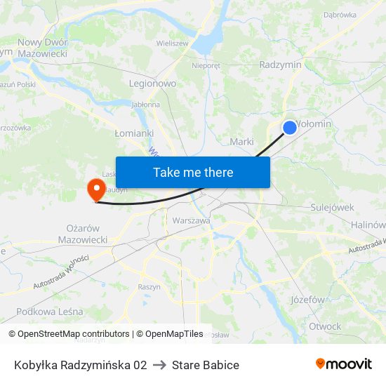 Kobyłka Radzymińska 02 to Stare Babice map