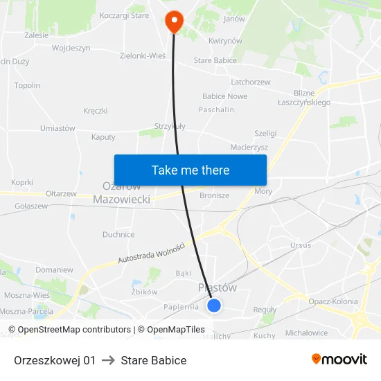Orzeszkowej 01 to Stare Babice map