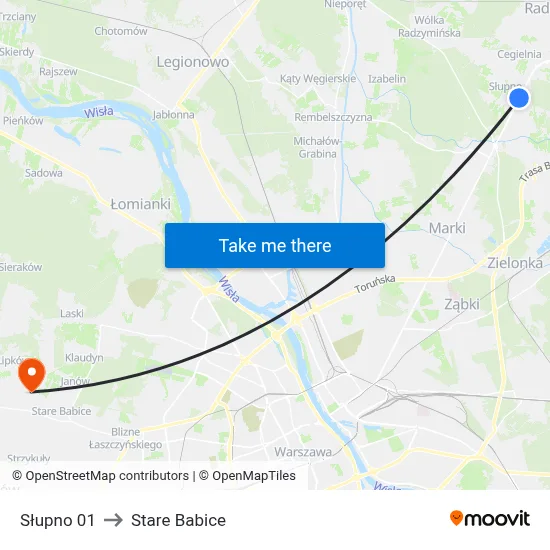 Słupno 01 to Stare Babice map