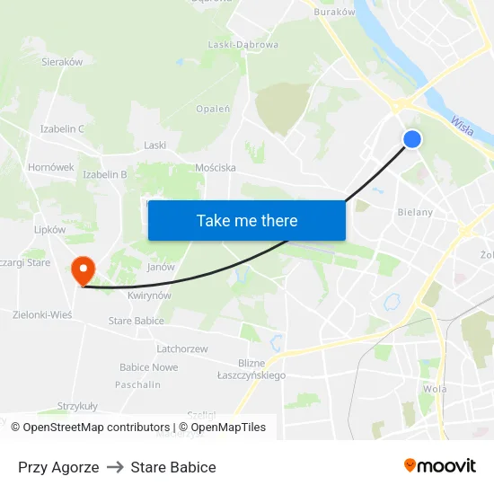 Przy Agorze to Stare Babice map