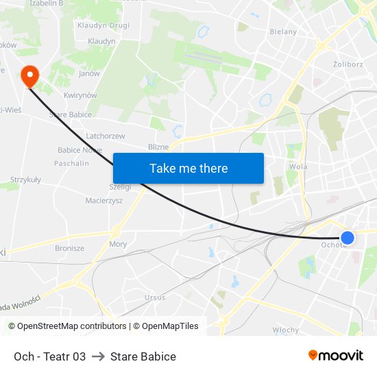 Och - Teatr 03 to Stare Babice map