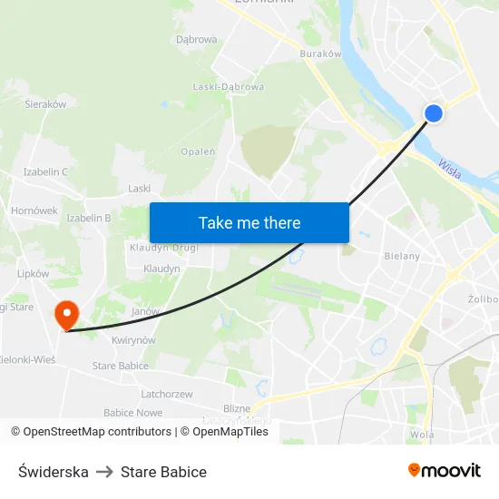 Świderska to Stare Babice map