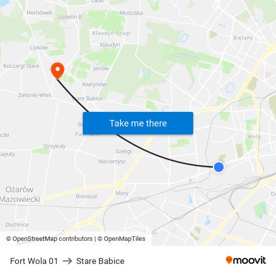 Fort Wola 01 to Stare Babice map