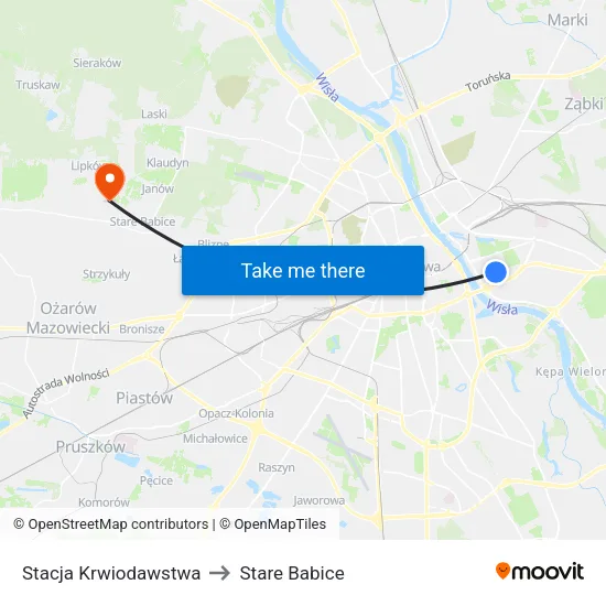 Stacja Krwiodawstwa to Stare Babice map