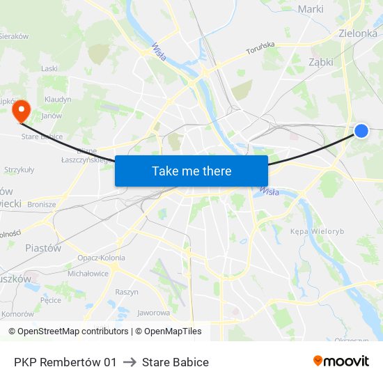 PKP Rembertów 01 to Stare Babice map