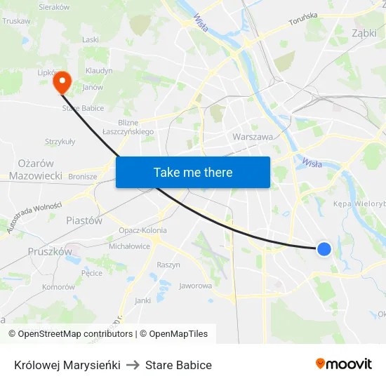 Królowej Marysieńki to Stare Babice map