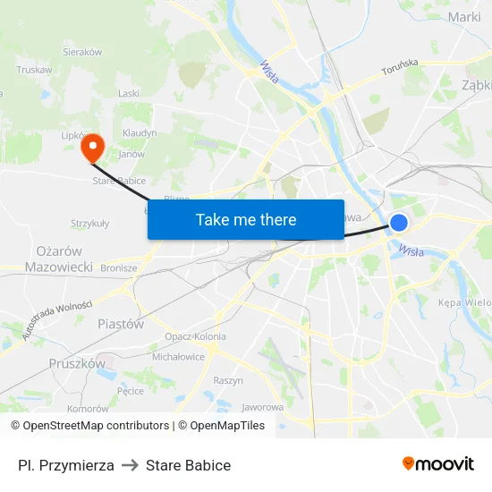 Pl. Przymierza to Stare Babice map