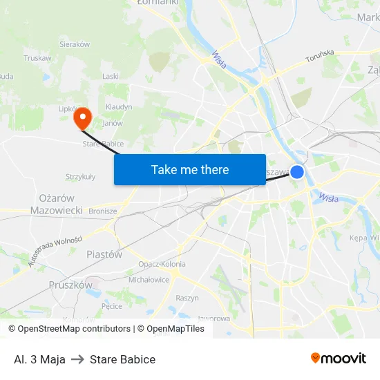 Al. 3 Maja to Stare Babice map