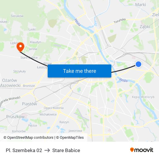 Pl. Szembeka 02 to Stare Babice map