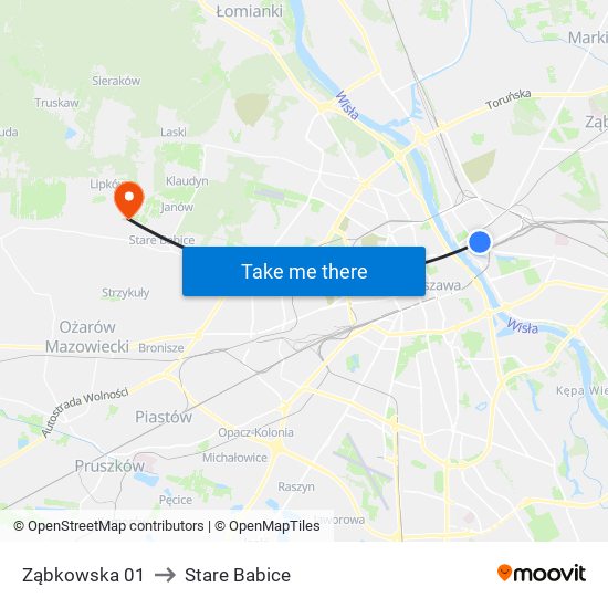 Ząbkowska 01 to Stare Babice map