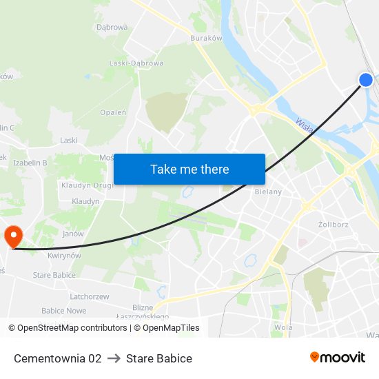 Cementownia 02 to Stare Babice map