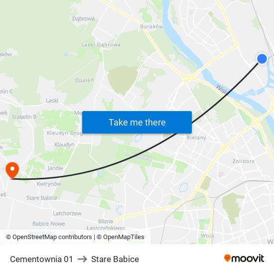 Cementownia 01 to Stare Babice map