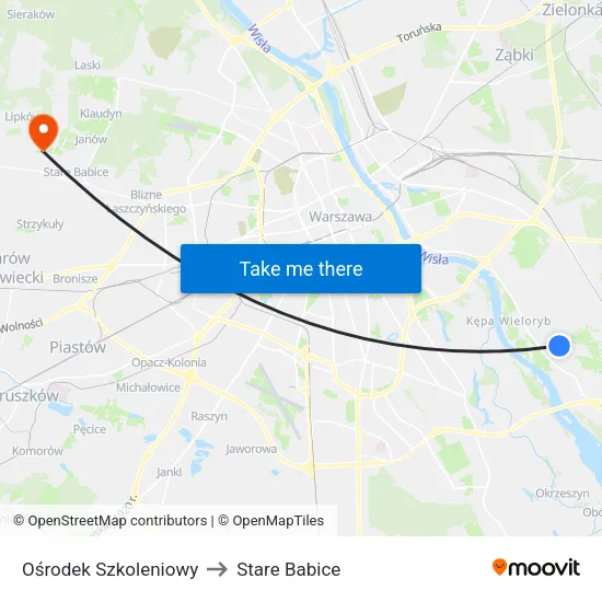 Ośrodek Szkoleniowy to Stare Babice map