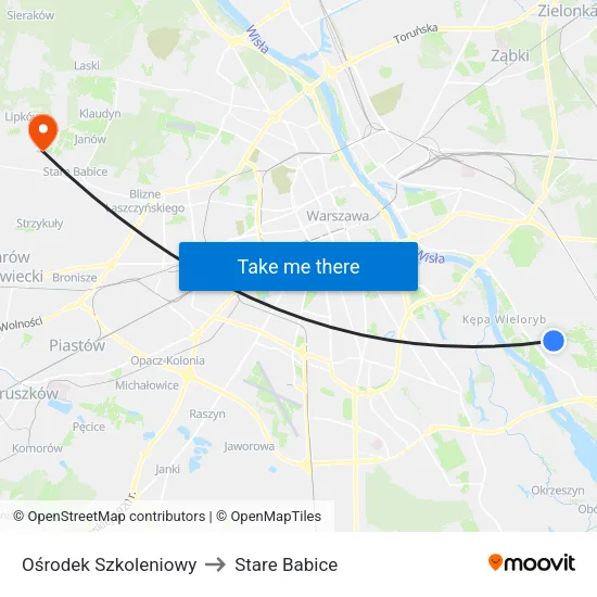 Ośrodek Szkoleniowy to Stare Babice map