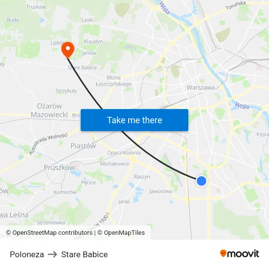 Poloneza to Stare Babice map