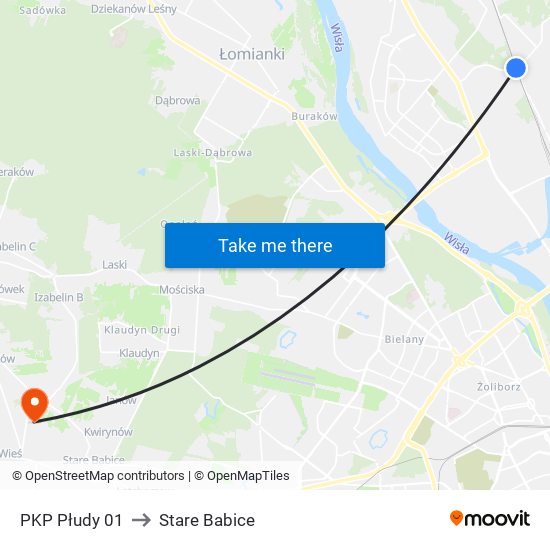 PKP Płudy 01 to Stare Babice map