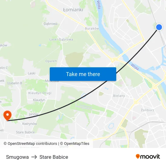 Smugowa to Stare Babice map
