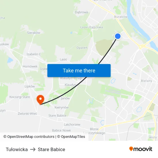 Tułowicka to Stare Babice map
