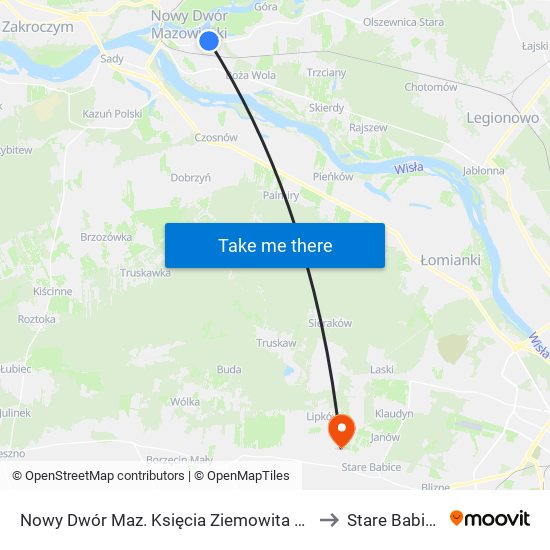 Nowy Dwór Maz. Księcia Ziemowita 02 to Stare Babice map