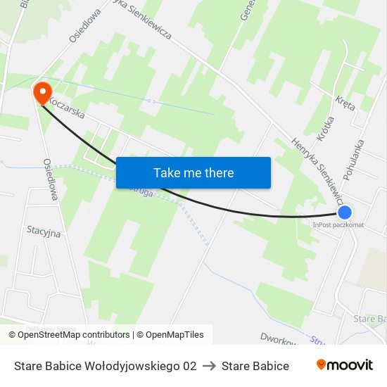 Stare Babice Wołodyjowskiego 02 to Stare Babice map