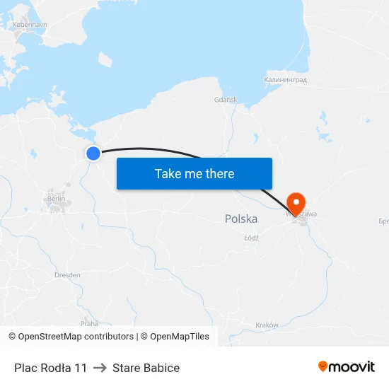 Plac Rodła 11 to Stare Babice map