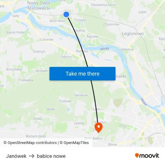 Janówek to babice nowe map
