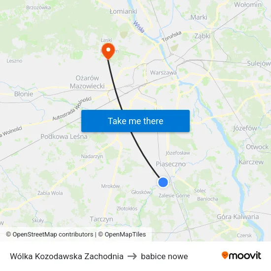 Wólka Kozodawska Zachodnia to babice nowe map