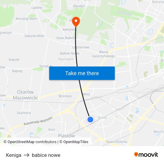 Keniga to babice nowe map