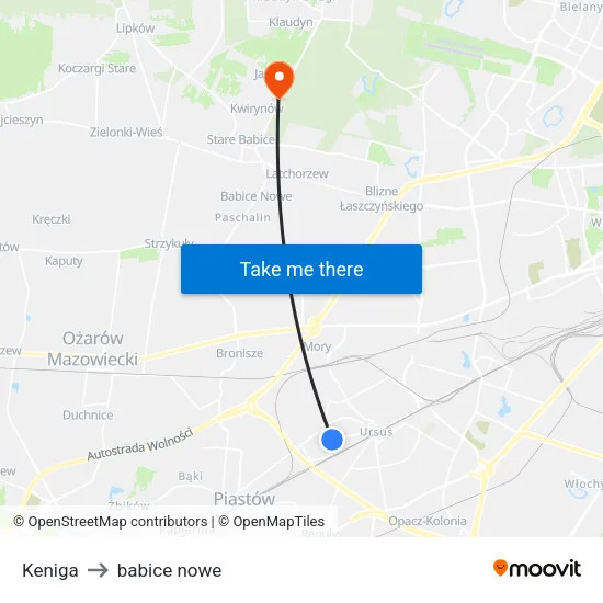 Keniga to babice nowe map