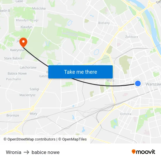 Wronia to babice nowe map