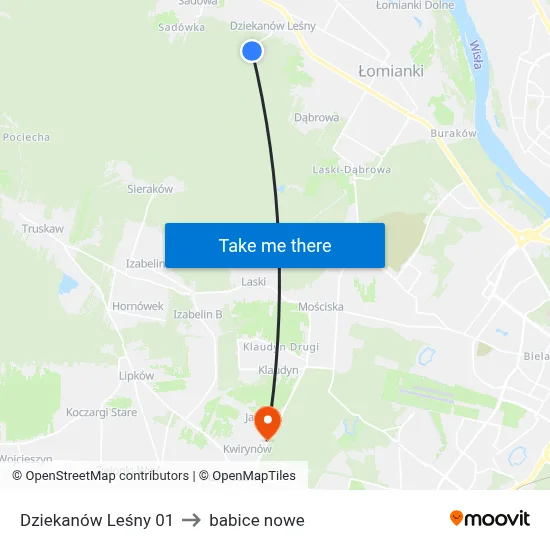 Dziekanów Leśny 01 to babice nowe map