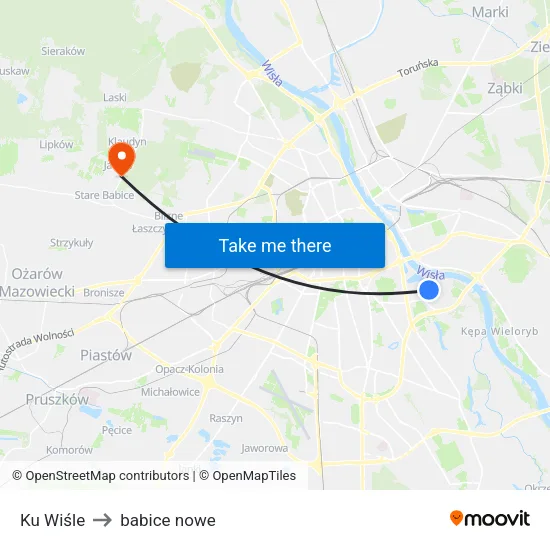 Ku Wiśle to babice nowe map