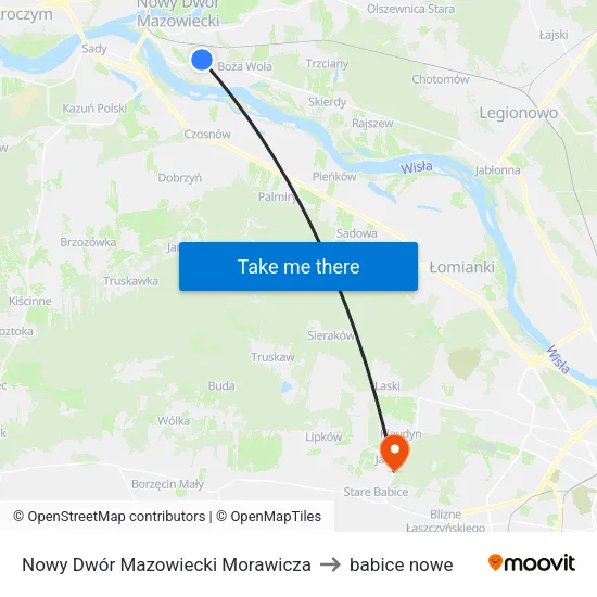 Nowy Dwór Mazowiecki Morawicza to babice nowe map