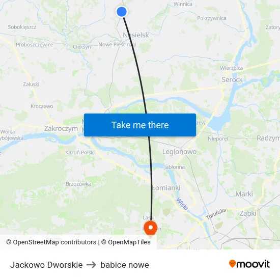Jackowo Dworskie to babice nowe map
